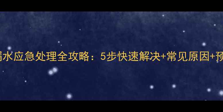 图片 暖气片漏水应急处理全攻略：5步快速解决+常见原因+预防技巧1
