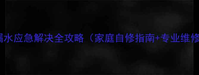 图片 暖气片漏水应急解决全攻略（家庭自修指南+专业维修电话）1