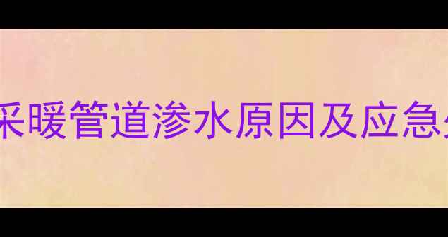 图片 暖气片漏水怎么办？冬季采暖管道渗水原因及应急处理指南（附维修步骤）2