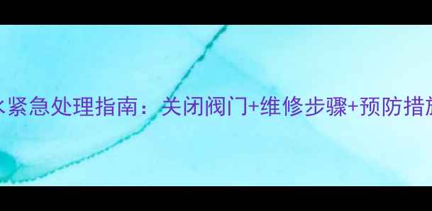 图片 暖气片漏水紧急处理指南：关闭阀门+维修步骤+预防措施（附图）