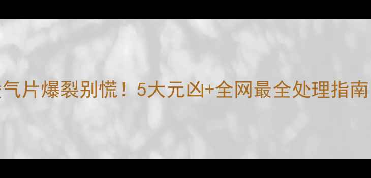暖气片爆裂别慌5大元凶全网最全处理指南