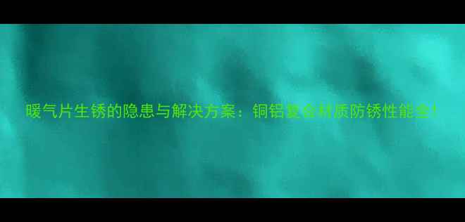 图片 暖气片生锈的隐患与解决方案：铜铝复合材质防锈性能全1