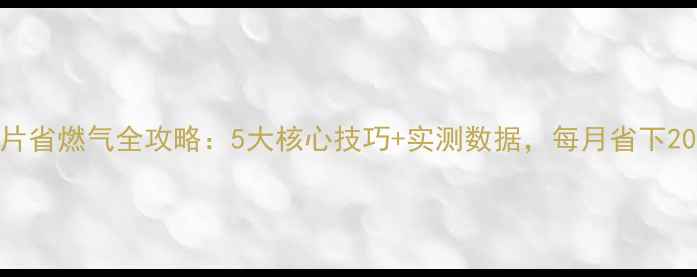 图片 暖气片省燃气全攻略：5大核心技巧+实测数据，每月省下200+元