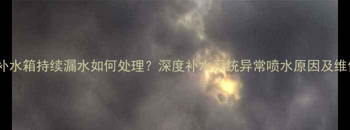 图片 暖气片补水箱持续漏水如何处理？深度补水系统异常喷水原因及维修方案1