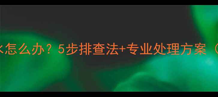图片 暖气片轻微渗水怎么办？5步排查法+专业处理方案（附图文指南）1