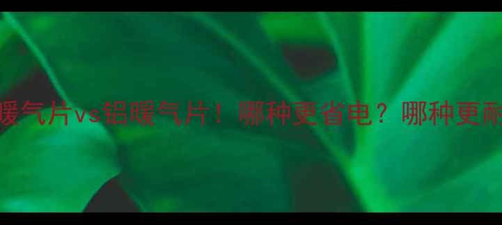 图片 暖气片选购必看低碳铁暖气片vs铝暖气片！哪种更省电？哪种更耐用？附安装避坑指南🔥