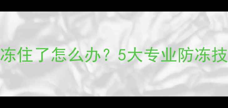 图片 暖气片里的水冬天冻住了怎么办？5大专业防冻技巧及应急处理指南