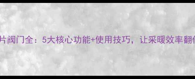 图片 暖气片阀门全：5大核心功能+使用技巧，让采暖效率翻倍！1