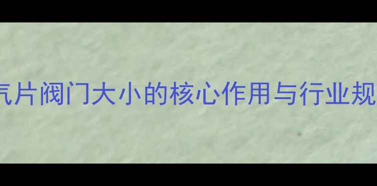 暖气片阀门大小的核心作用与行业规范