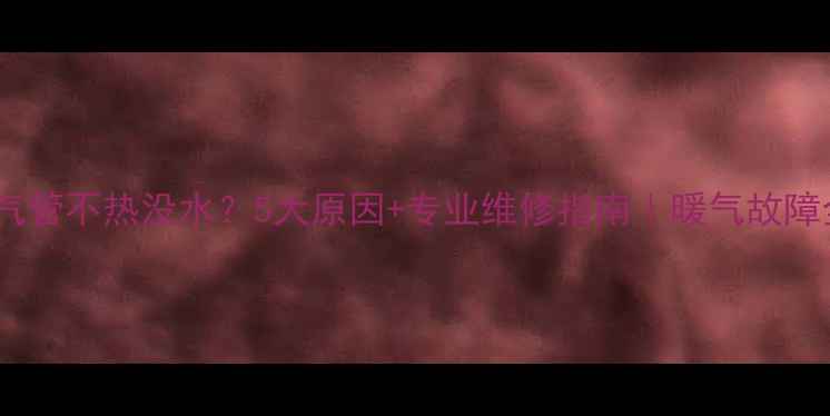 图片 暖气管不热没水？5大原因+专业维修指南｜暖气故障全1