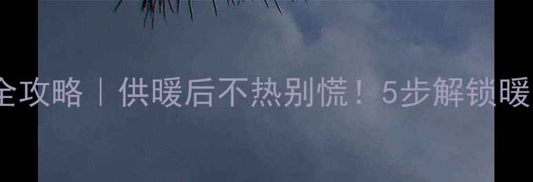 暖气管道清洗全攻略供暖后不热别慌5步解锁暖气效能翻倍