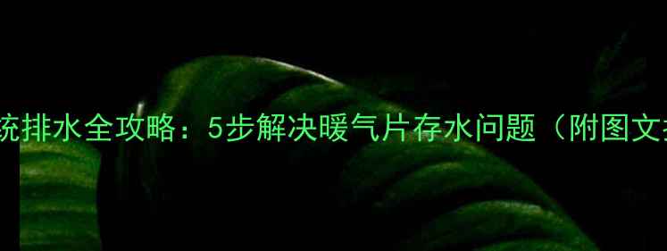 暖气系统排水全攻略5步解决暖气片存水问题附图文指南