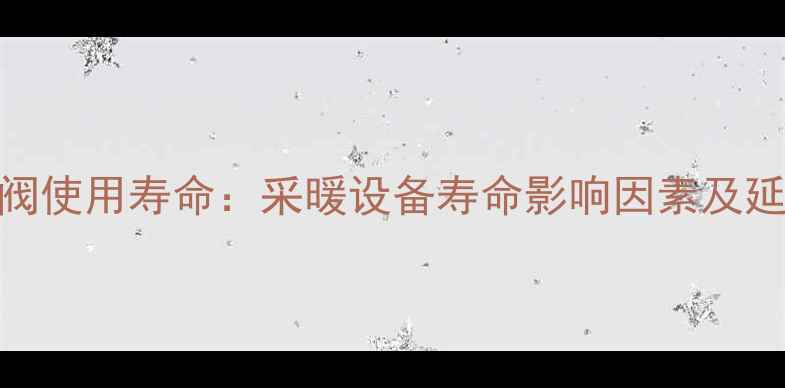 图片 暖气角阀使用寿命：采暖设备寿命影响因素及延长技巧