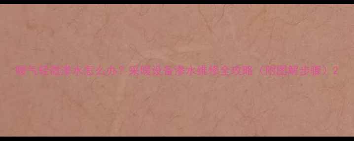 图片 暖气轻微渗水怎么办？采暖设备渗水维修全攻略（附图解步骤）2