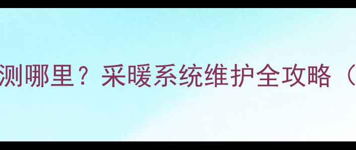 图片 暖气进水温度应该测哪里？采暖系统维护全攻略（附精准测量方法）