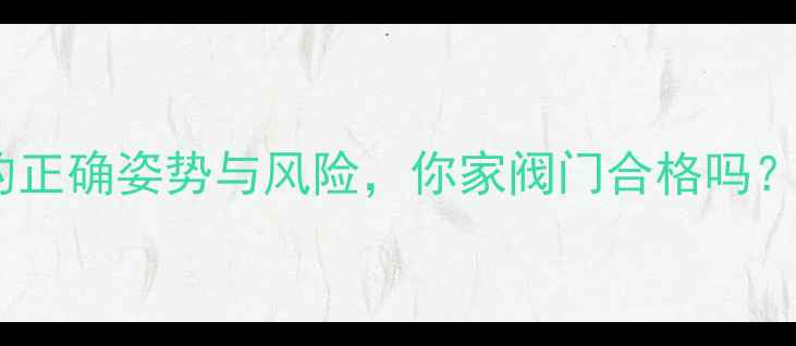暖气阀门全冬季供暖关闭的正确姿势与风险你家阀门合格吗采暖设备冬季供暖暖气阀门
