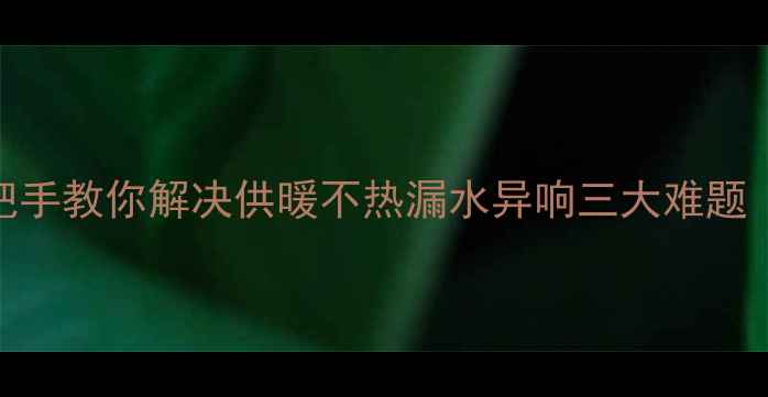 图片 暖气阀门故障自己修！手把手教你解决供暖不热漏水异响三大难题（附工具清单+避坑指南）1