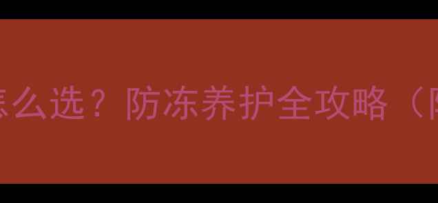 暖气防冻剂怎么选防冻养护全攻略附品牌推荐