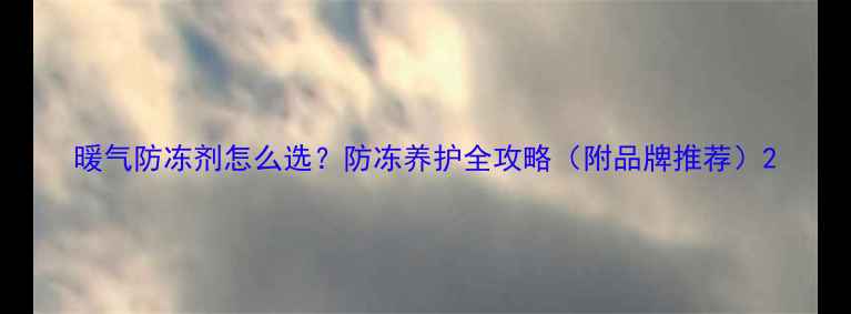 图片 暖气防冻剂怎么选？防冻养护全攻略（附品牌推荐）2