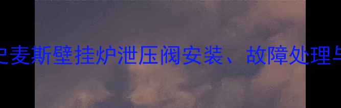 图片 最新指南：史麦斯壁挂炉泄压阀安装、故障处理与选购全攻略