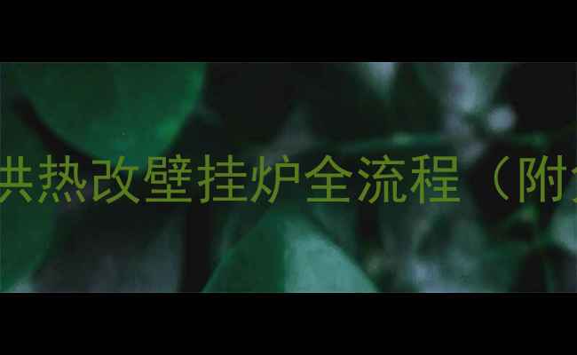 图片 最新政策！集中供热改壁挂炉全流程（附免费申请教程）1