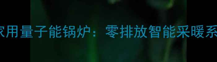 图片 最新款家用量子能锅炉：零排放智能采暖系统全面1