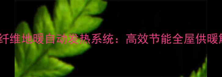 图片 最新款碳纤维地暖自动发热系统：高效节能全屋供暖解决方案1