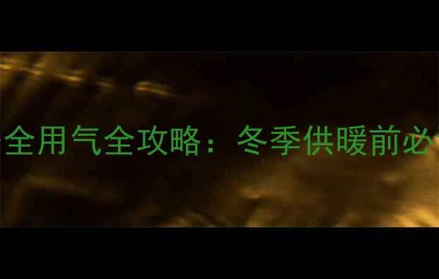 图片 权威指南壁挂炉安全用气全攻略：冬季供暖前必读的8大注意事项1