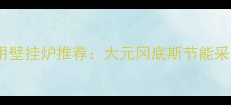 杭州家用壁挂炉推荐大元冈底斯节能采暖设备