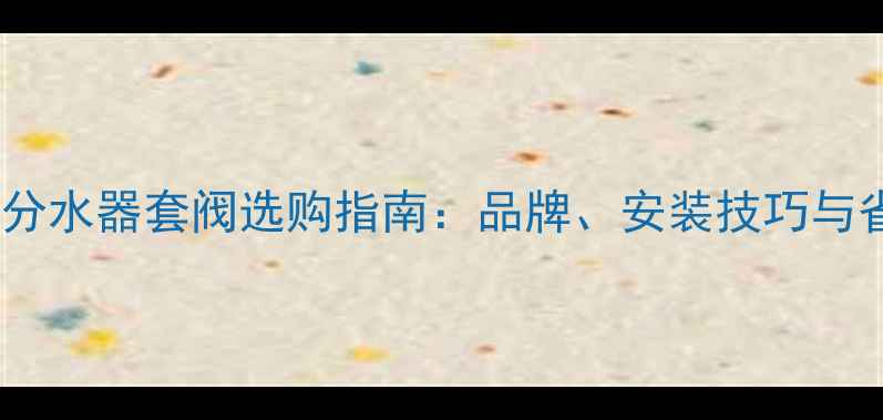 图片 水暖地暖分水器套阀选购指南：品牌、安装技巧与省钱攻略2