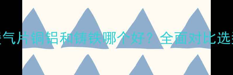 水暖暖气片铜铝和铸铁哪个好全面对比选型指南