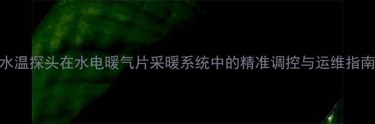图片 水温探头在水电暖气片采暖系统中的精准调控与运维指南