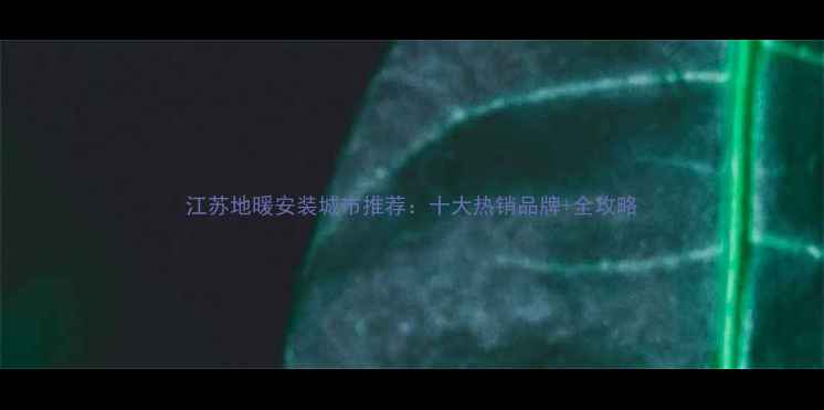 图片 江苏地暖安装城市推荐：十大热销品牌+全攻略