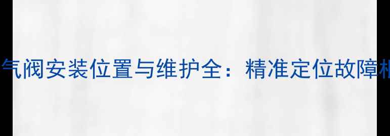 沃尔姆壁挂炉排气阀安装位置与维护全精准定位故障根源的实用指南