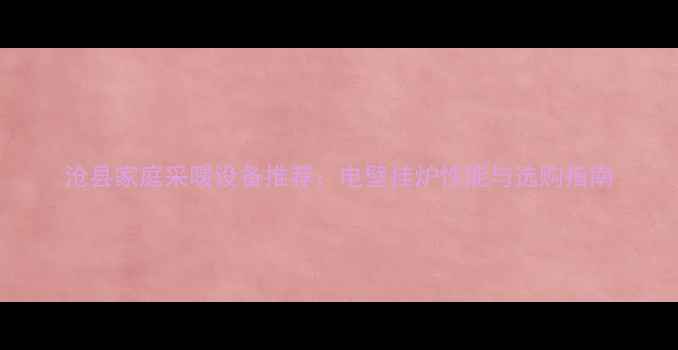 图片 沧县家庭采暖设备推荐：电壁挂炉性能与选购指南