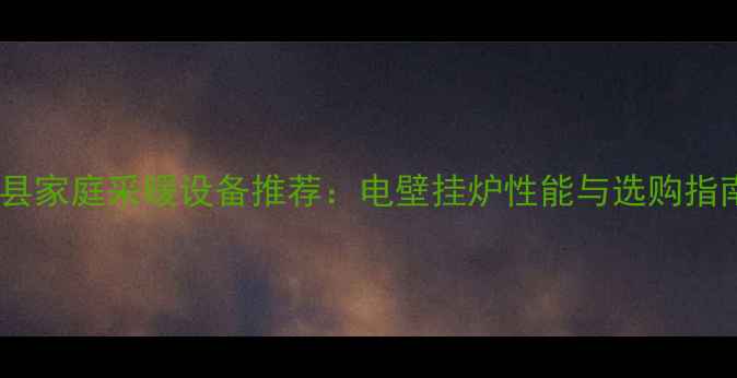 图片 沧县家庭采暖设备推荐：电壁挂炉性能与选购指南2