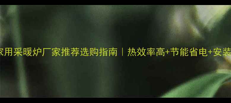 图片 河北家用采暖炉厂家推荐选购指南｜热效率高+节能省电+安装无忧1