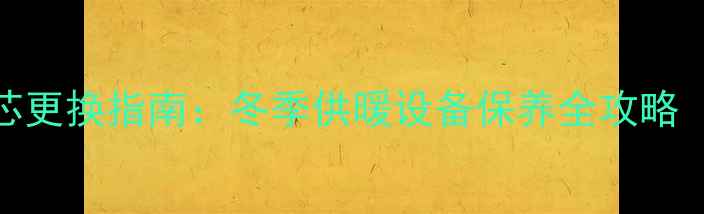 图片 海尔采暖专用滤芯更换指南：冬季供暖设备保养全攻略（含防堵塞技术）