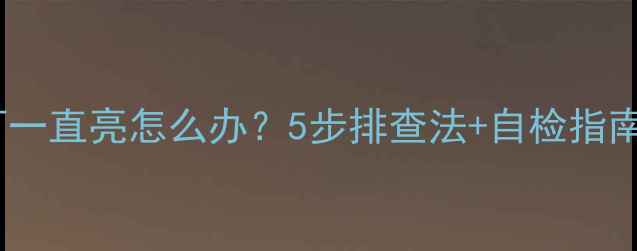 图片 海顿壁挂炉闪电灯一直亮怎么办？5步排查法+自检指南，快速解决故障2