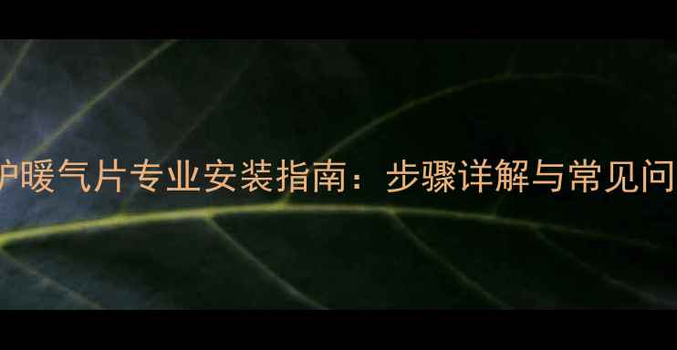 图片 炭取暖炉暖气片专业安装指南：步骤详解与常见问题应对2