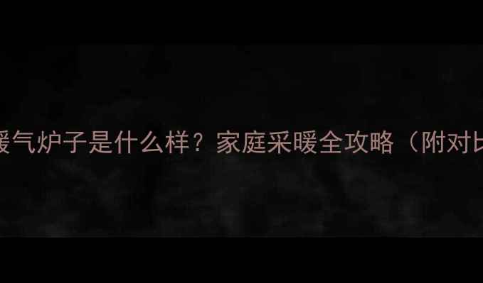 图片 煤改暖气炉子是什么样？家庭采暖全攻略（附对比图）