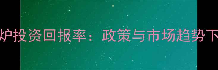 图片 煤改气壁挂炉投资回报率：政策与市场趋势下的盈利指南
