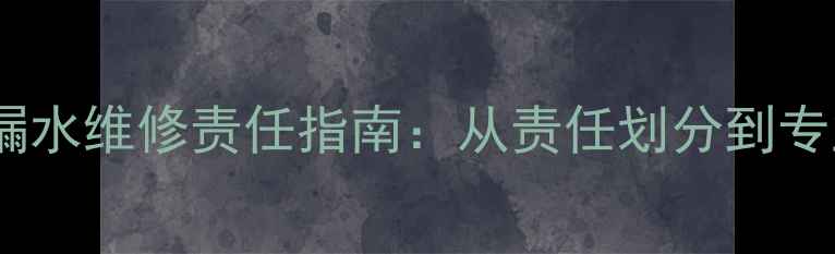 图片 煤改气壁挂炉漏水维修责任指南：从责任划分到专业维保全流程2