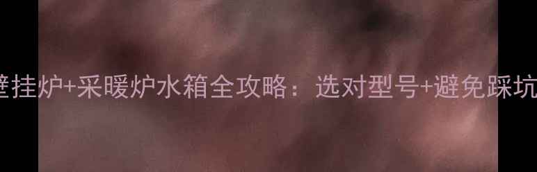燃气壁挂炉采暖炉水箱全攻略选对型号避免踩坑指南