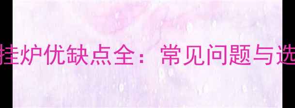 燃气壁挂炉优缺点全常见问题与选购指南