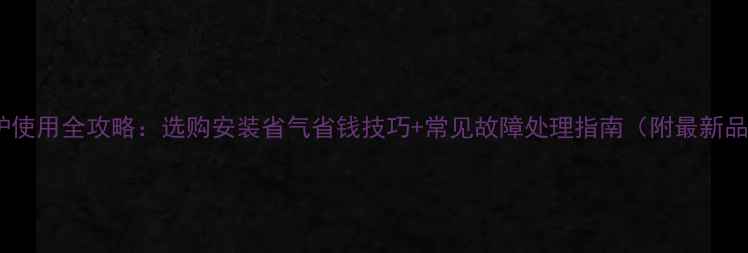 图片 燃气壁挂炉使用全攻略：选购安装省气省钱技巧+常见故障处理指南（附最新品牌推荐）2