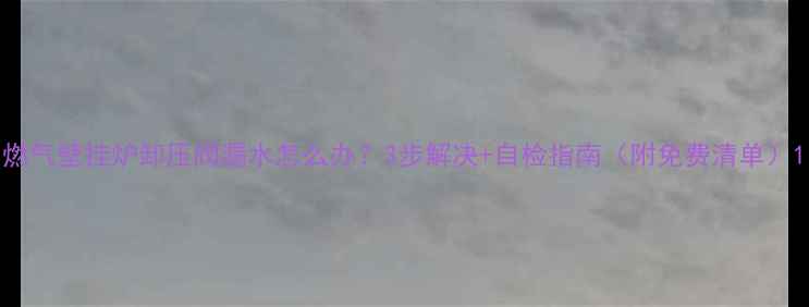 燃气壁挂炉卸压阀漏水怎么办3步解决自检指南附免费清单