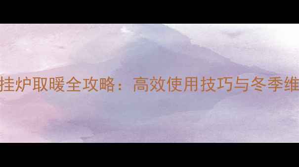 图片 燃气壁挂炉取暖全攻略：高效使用技巧与冬季维护指南