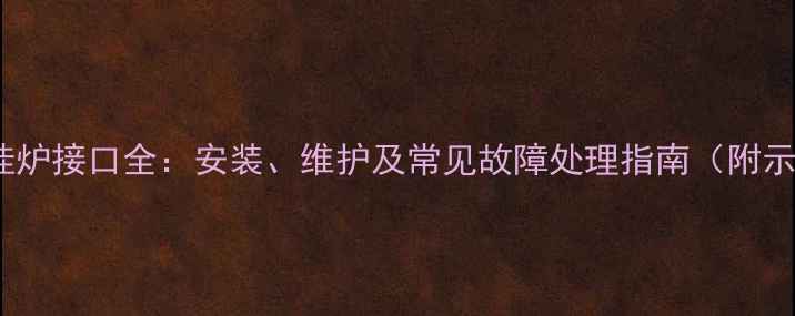 图片 燃气壁挂炉接口全：安装、维护及常见故障处理指南（附示意图）1