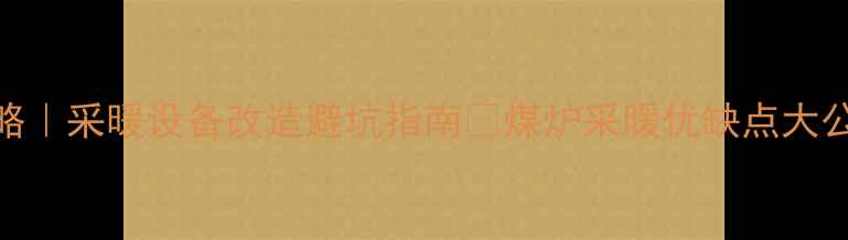 图片 燃气壁挂炉改煤炉全攻略｜采暖设备改造避坑指南🔥煤炉采暖优缺点大公开+选购安装避雷清单1